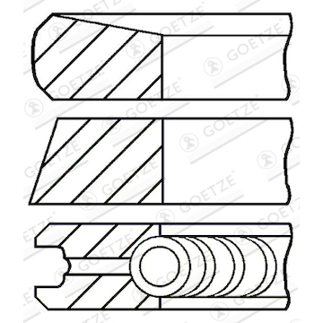Sada pístních kroužků GOETZE ENGINE 08-422407-00
