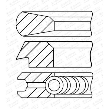 Sada pístních kroužků GOETZE ENGINE 08-428800-10