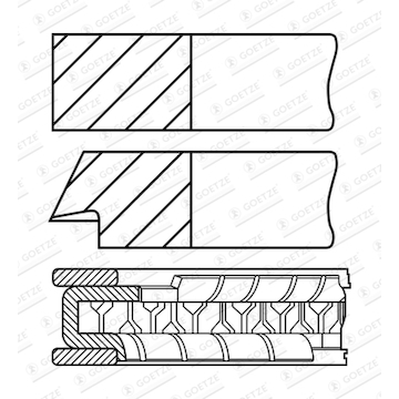 Sada pístních kroužků GOETZE ENGINE 08-430100-00