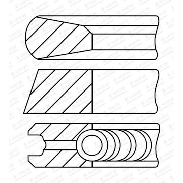 Sada pístních kroužků GOETZE ENGINE 08-432500-10