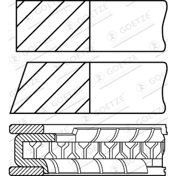 Sada pístních kroužků GOETZE ENGINE 08-442307-10
