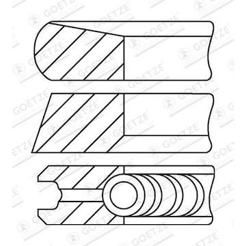 Sada pístních kroužků GOETZE ENGINE 08-443108-10