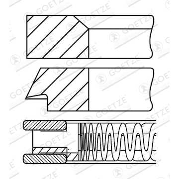 Sada pístních kroužků GOETZE ENGINE 08-450405-00