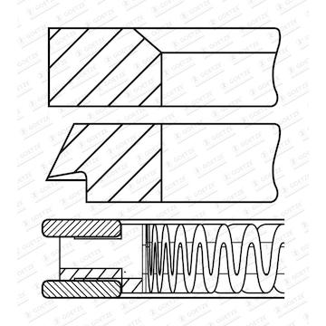 Sada pístních kroužků GOETZE ENGINE 08-450407-00