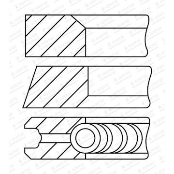 Sada pístních kroužků GOETZE ENGINE 08-454107-00