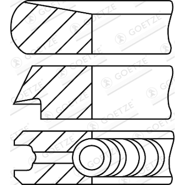 Sada pístních kroužků GOETZE ENGINE 08-455100-00