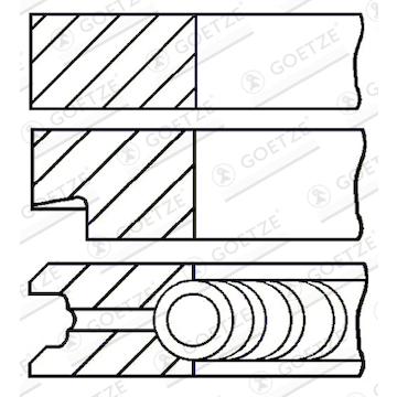 Sada pístních kroužků GOETZE ENGINE 08-528408-00