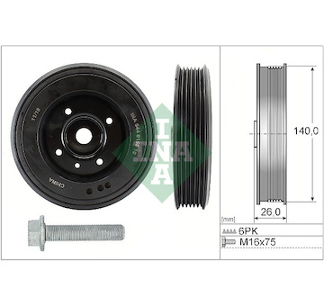 Sada řemenice, kliková hřídel INA 544 0158 20