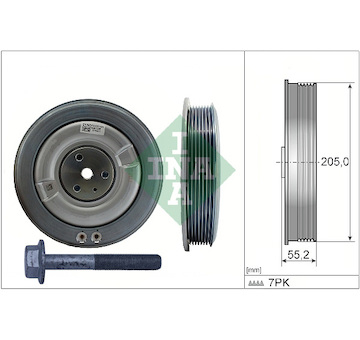 Sada řemenice, kliková hřídel INA 544 0506 20