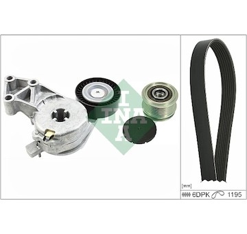 Sada žebrovaných klínových řemenů INA 529 0022 10