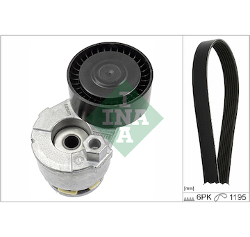 Sada žebrovaných klínových řemenů INA 529 0117 10