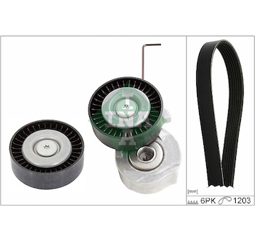 Sada žebrovaných klínových řemenů INA 529 0320 10