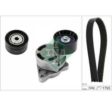 Sada žebrovaných klínových řemenů INA 529 0435 10