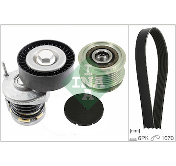 Sada žebrovaných klínových řemenů INA 529 0475 20