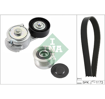 Sada žebrovaných klínových řemenů INA 529 0478 20