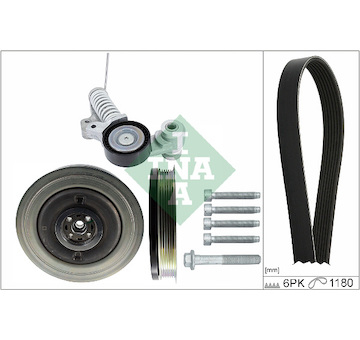 Sada žebrovaných klínových řemenů INA 529 0485 20