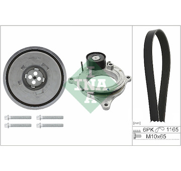 Sada žebrovaných klínových řemenů INA 529 0488 20