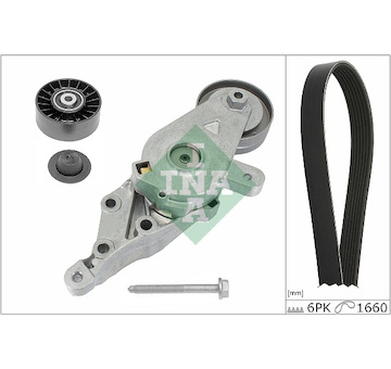 Sada žebrovaných klínových řemenů INA 529 0491 10