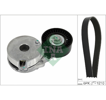 Sada žebrovaných klínových řemenů INA 529 0512 10