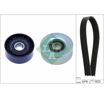 Sada žebrovaných klínových řemenů INA 529 0531 10