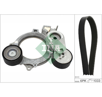 Sada žebrovaných klínových řemenů INA 529 0572 10