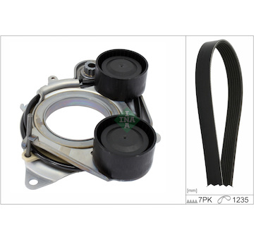 Sada žebrovaných klínových řemenů INA 529 0594 10