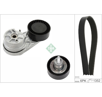 Sada žebrovaných klínových řemenů INA 529 0598 10