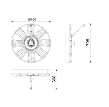 Spojka, větrák chladiče MAHLE ORIGINAL CFF 705 000P