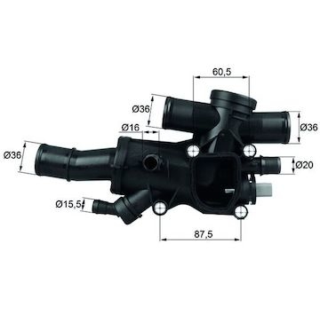 Termostat, chladivo MAHLE ORIGINAL TH 44 83
