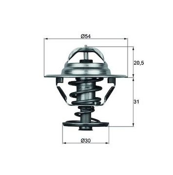 Termostat, chladivo MAHLE ORIGINAL TX 10 76D