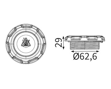 Uzavírací víčko, chladič MAHLE ORIGINAL CRB 146 000S