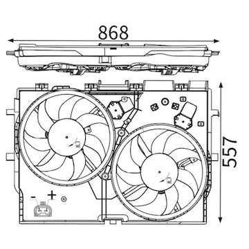 Větrák, chlazení motoru MAHLE ORIGINAL CFF 229 000S