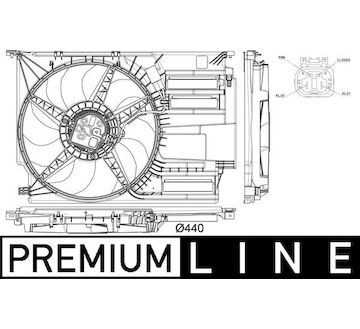 Větrák, chlazení motoru MAHLE ORIGINAL CFF 402 000P