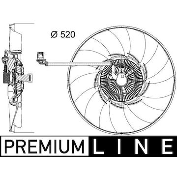 Větrák, chlazení motoru MAHLE ORIGINAL CFF 474 000P