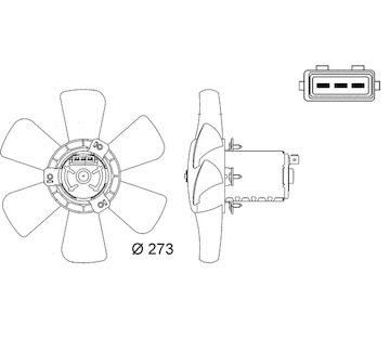 Větrák, chlazení motoru MAHLE ORIGINAL CFF 7 000S