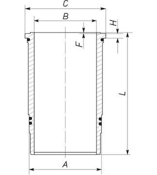 Vložený válec MAHLE ORIGINAL 001 LW 00140 000