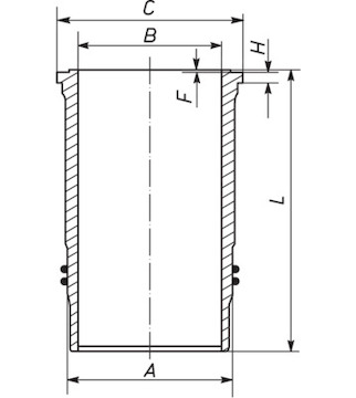 Vložený válec MAHLE ORIGINAL 101 WN 24 00