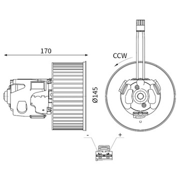 vnitřní ventilátor MAHLE ORIGINAL AB 150 000S