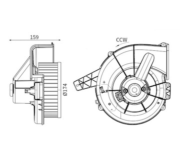 vnitřní ventilátor MAHLE ORIGINAL AB 18 000S
