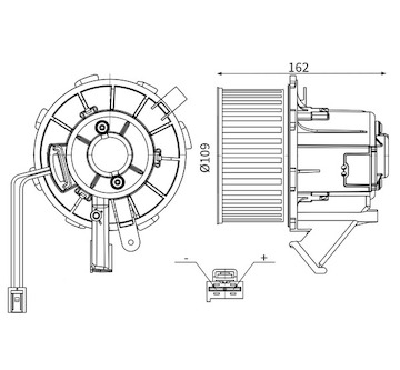 vnitřní ventilátor MAHLE ORIGINAL AB 183 000S