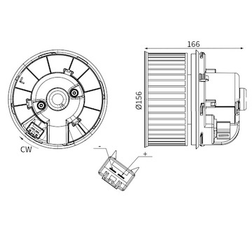 vnitřní ventilátor MAHLE ORIGINAL AB 245 000S