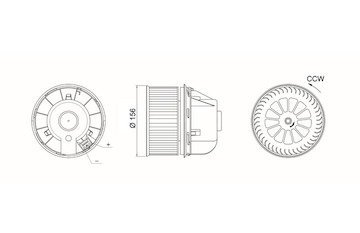 vnitřní ventilátor MAHLE ORIGINAL AB 246 000S