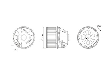 vnitřní ventilátor MAHLE ORIGINAL AB 249 000S