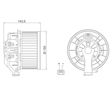 vnitřní ventilátor MAHLE ORIGINAL AB 256 000S