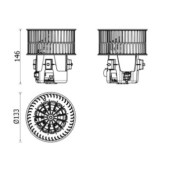 vnitřní ventilátor MAHLE ORIGINAL AB 279 000P