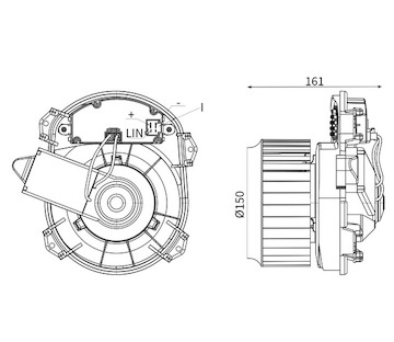 vnitřní ventilátor MAHLE ORIGINAL AB 295 000S