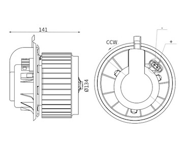 vnitřní ventilátor MAHLE ORIGINAL AB 312 000S