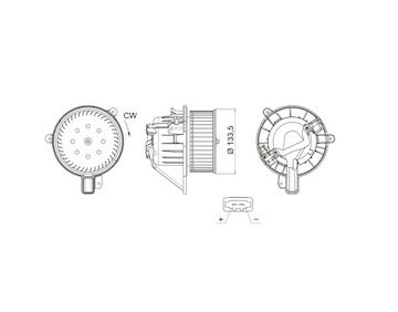 vnitřní ventilátor MAHLE ORIGINAL AB 331 000S