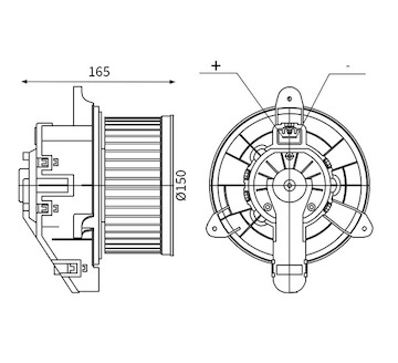 vnitřní ventilátor MAHLE ORIGINAL AB 359 000S