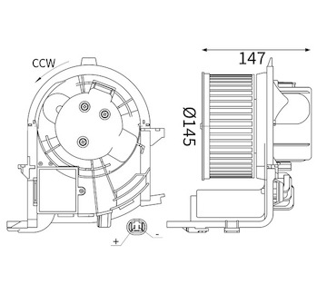 vnitřní ventilátor MAHLE ORIGINAL AB 417 000S